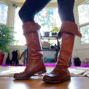 Timberland leather knee high/over knee boots